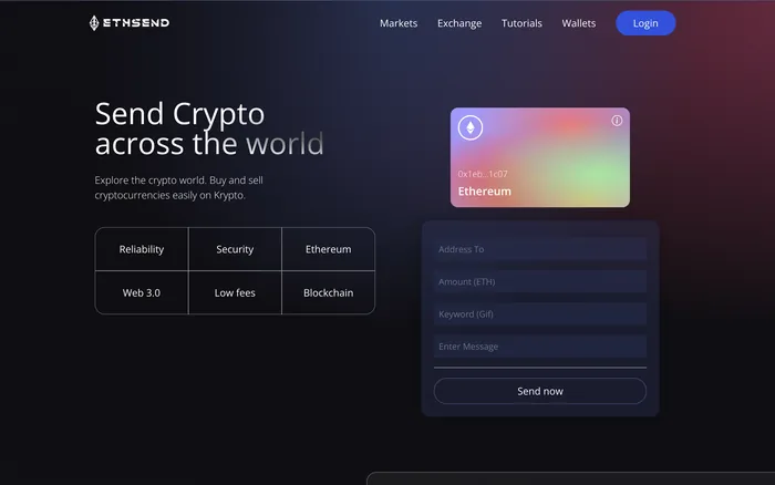ETHSEND crypto transfers